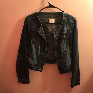 Elle blue cropped jean jacket